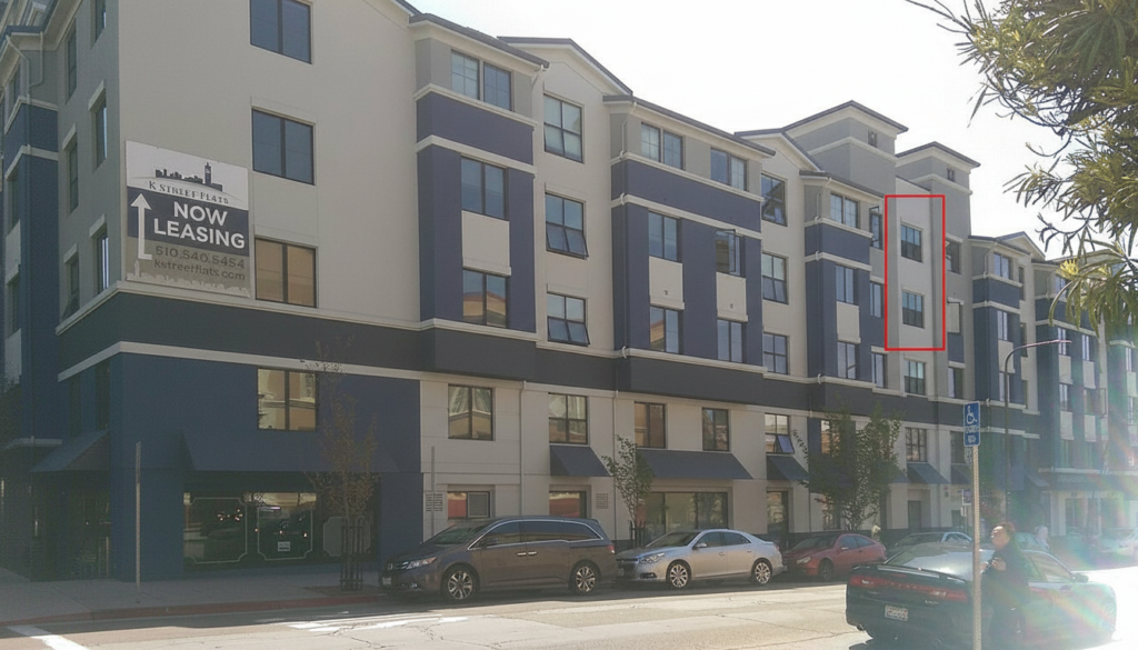 2020 Kittredge Street location of collapsed balconies